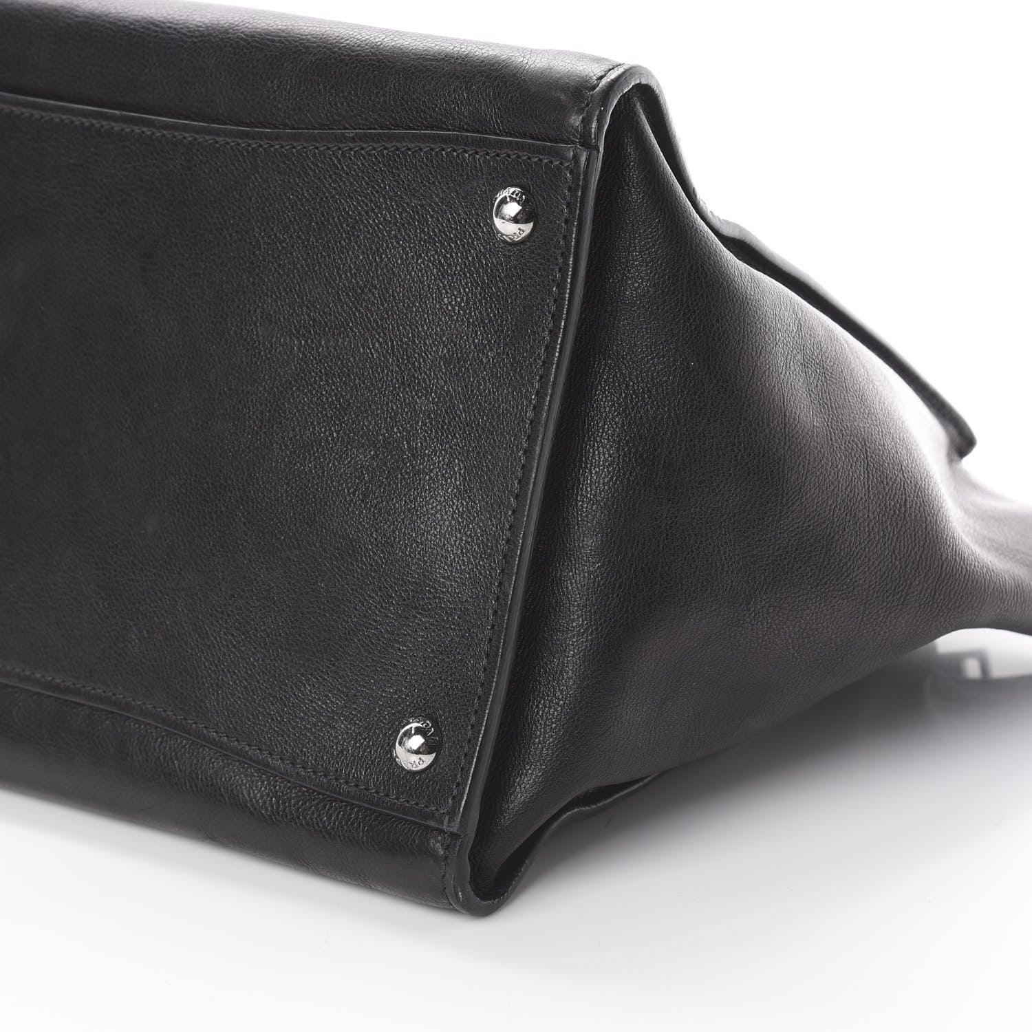 Prada Glace Calf Twin Pocket Tote Black 6 of 8