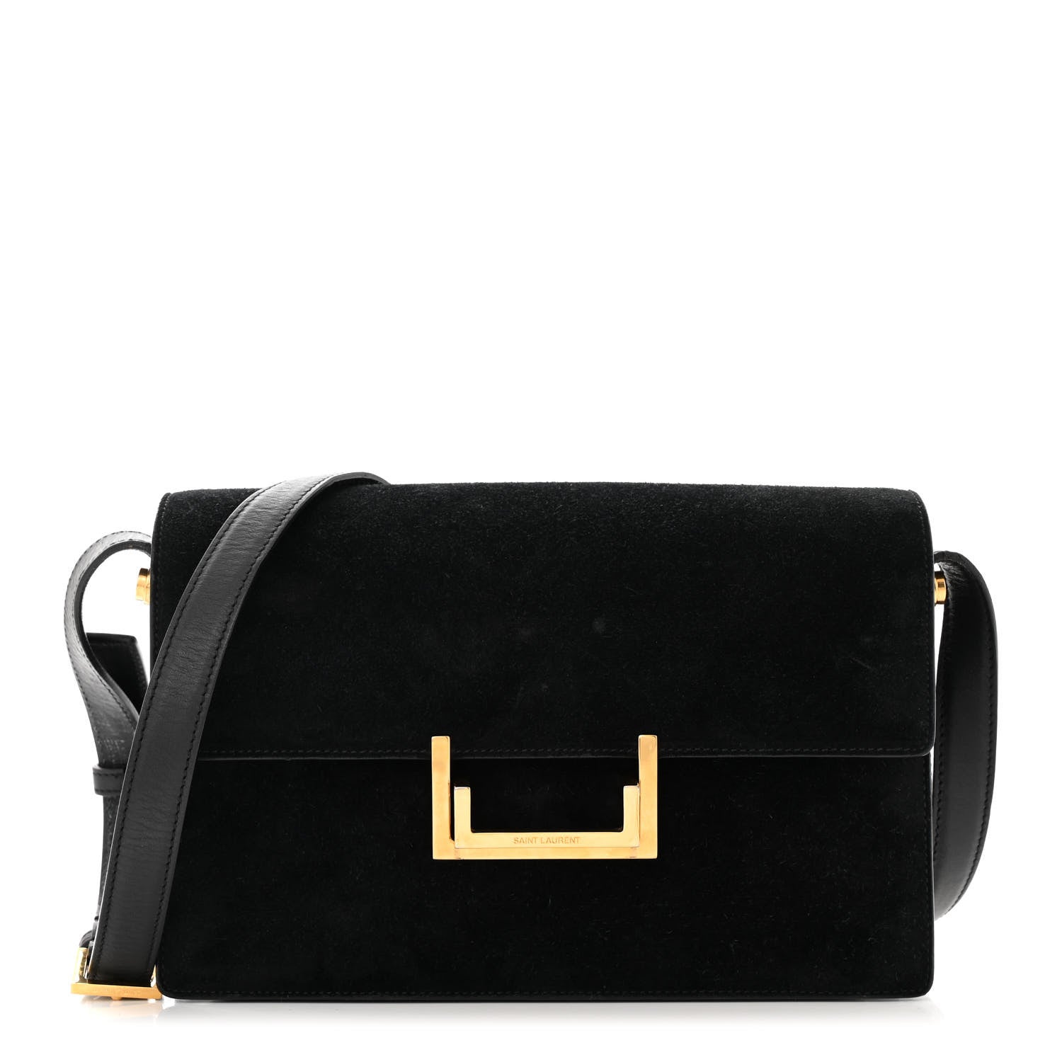 Saint Laurent Suede Medium Classic Lulu Bag Black 1 of 11