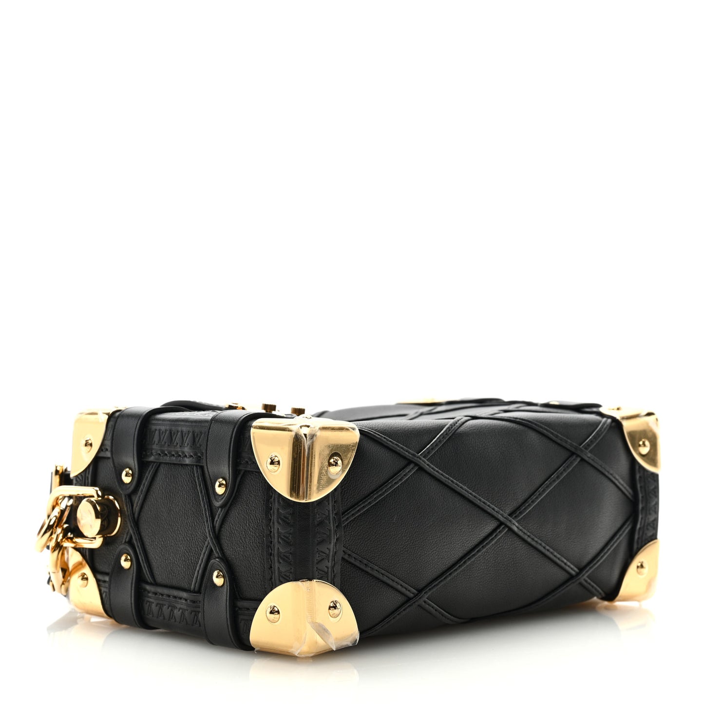 Lambskin Malletage Side Trunk PM Black