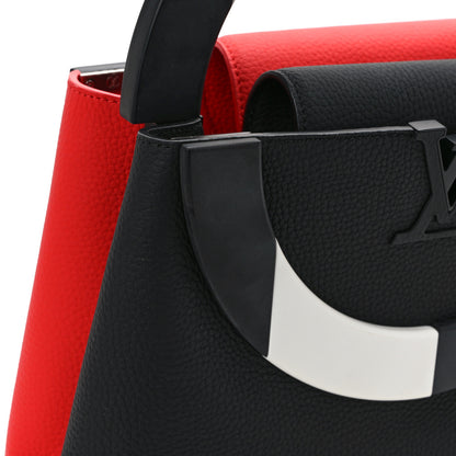 Louis Vuitton Calfskin Bolsa Capucines Black Rouge 12 of 12