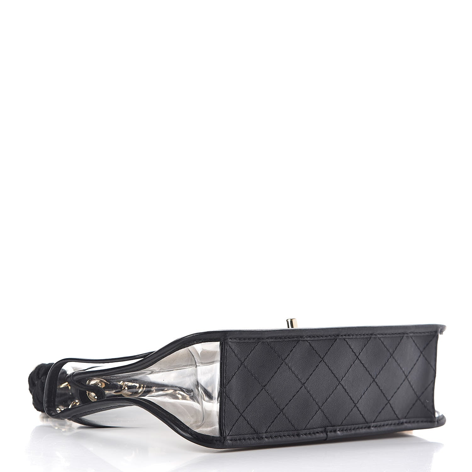 Chanel Lambskin PVC Sand By The Sea Flap With Pearl Strap Black 4 of 10