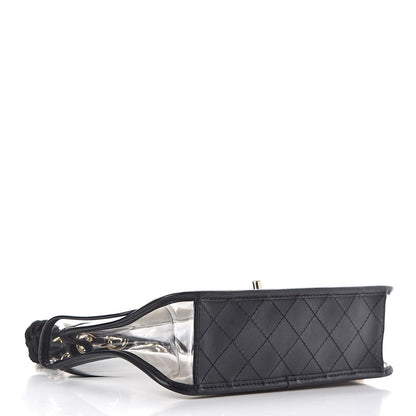 Chanel Lambskin PVC Sand By The Sea Flap With Pearl Strap Black 4 of 10