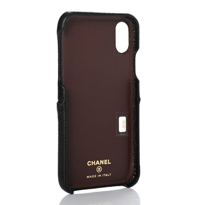 Chanel Caviar Quilted iPhone X Coco Tech Case Black 3 of 8