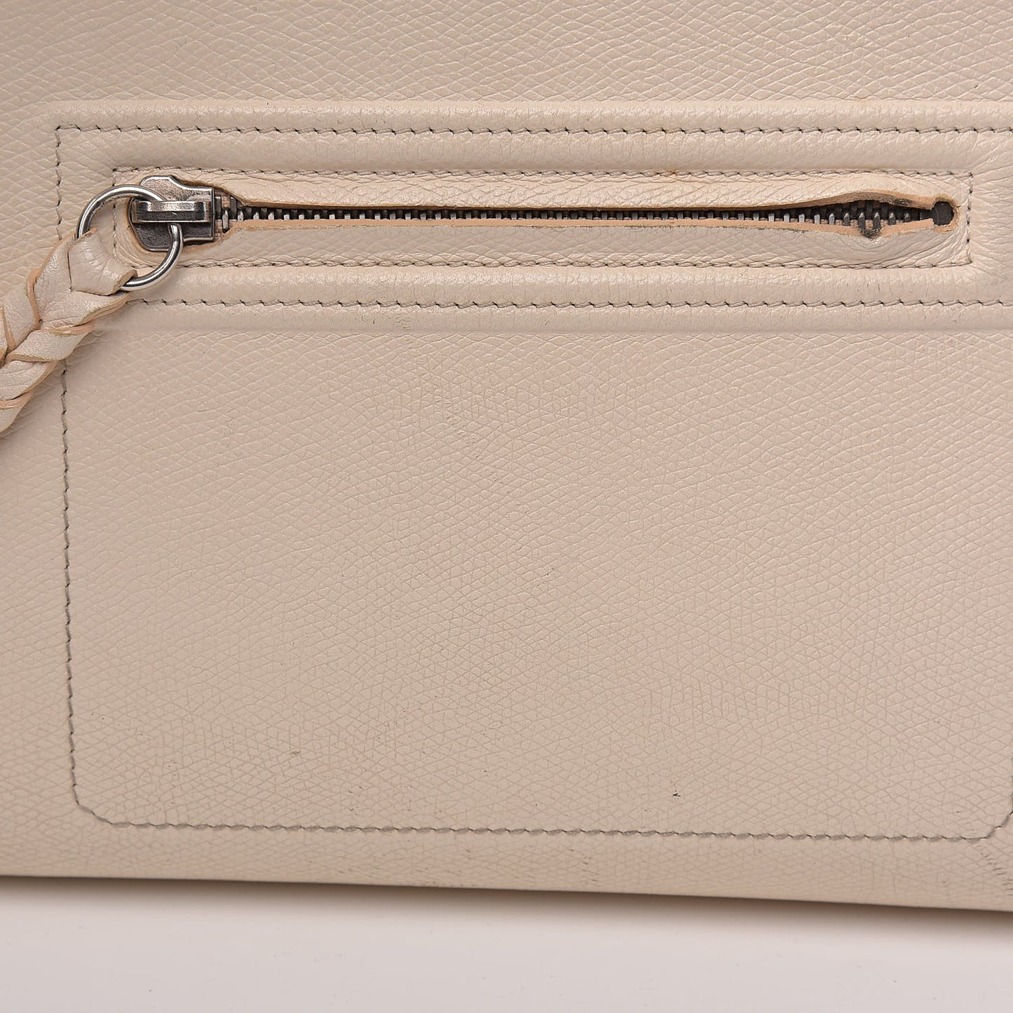 Grained Calfskin Medium Phantom Luggage Cream