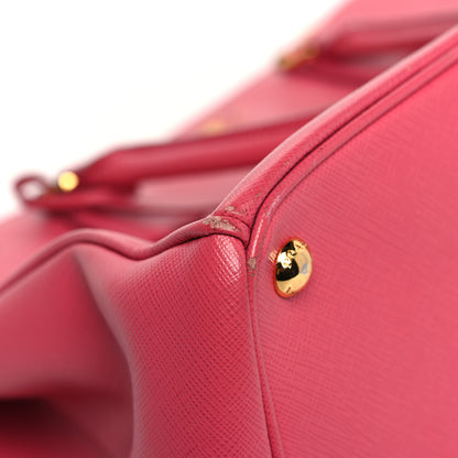 Prada Saffiano Large Galleria Double Zip Tote Peonia 9 of 19