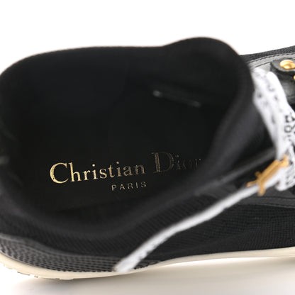 Christian Dior Technical Knit Calfskin Womens Walk'N'Dior High Top Sneakers 39 Black 7 of 9
