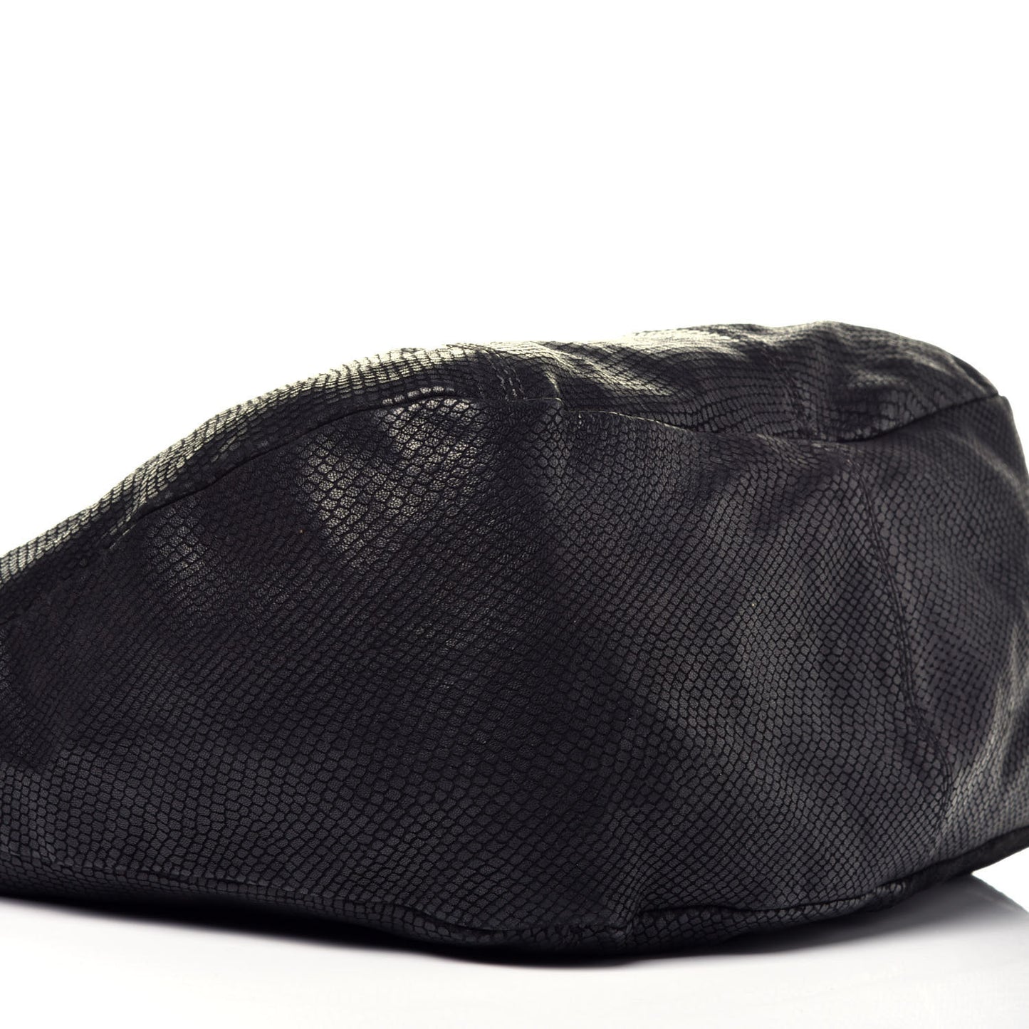 Snakeskin Embossed Calfskin Rahmyn Black