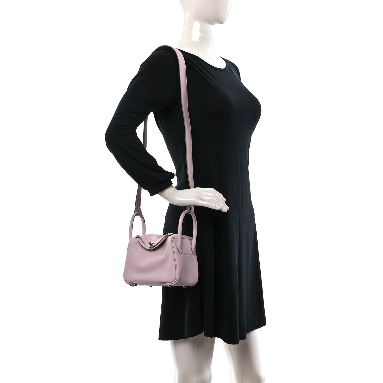 Hermes Swift Verso Mini Lindy 20 Mauve Pale Gold 2 of 9