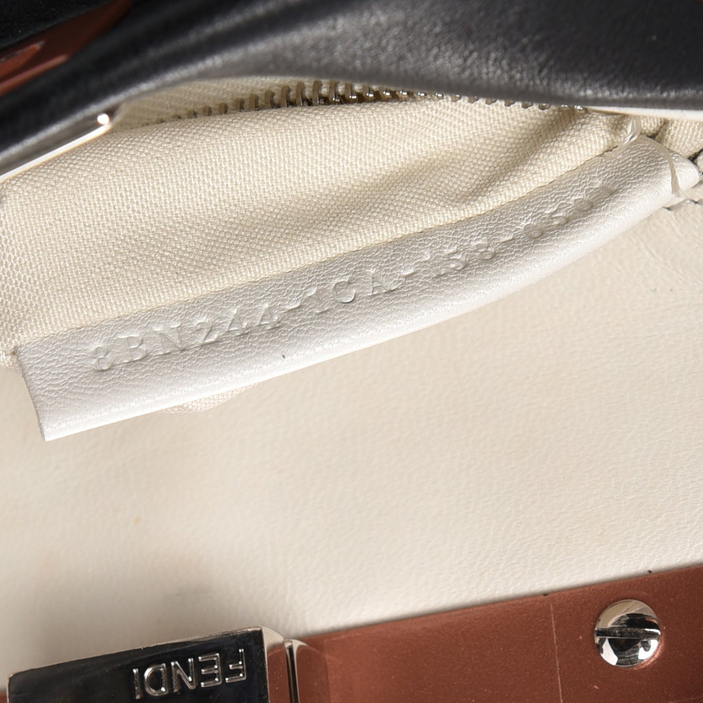 Nappa Colorblock Mini Peekaboo Iconic Satchel Black White Ecstasy