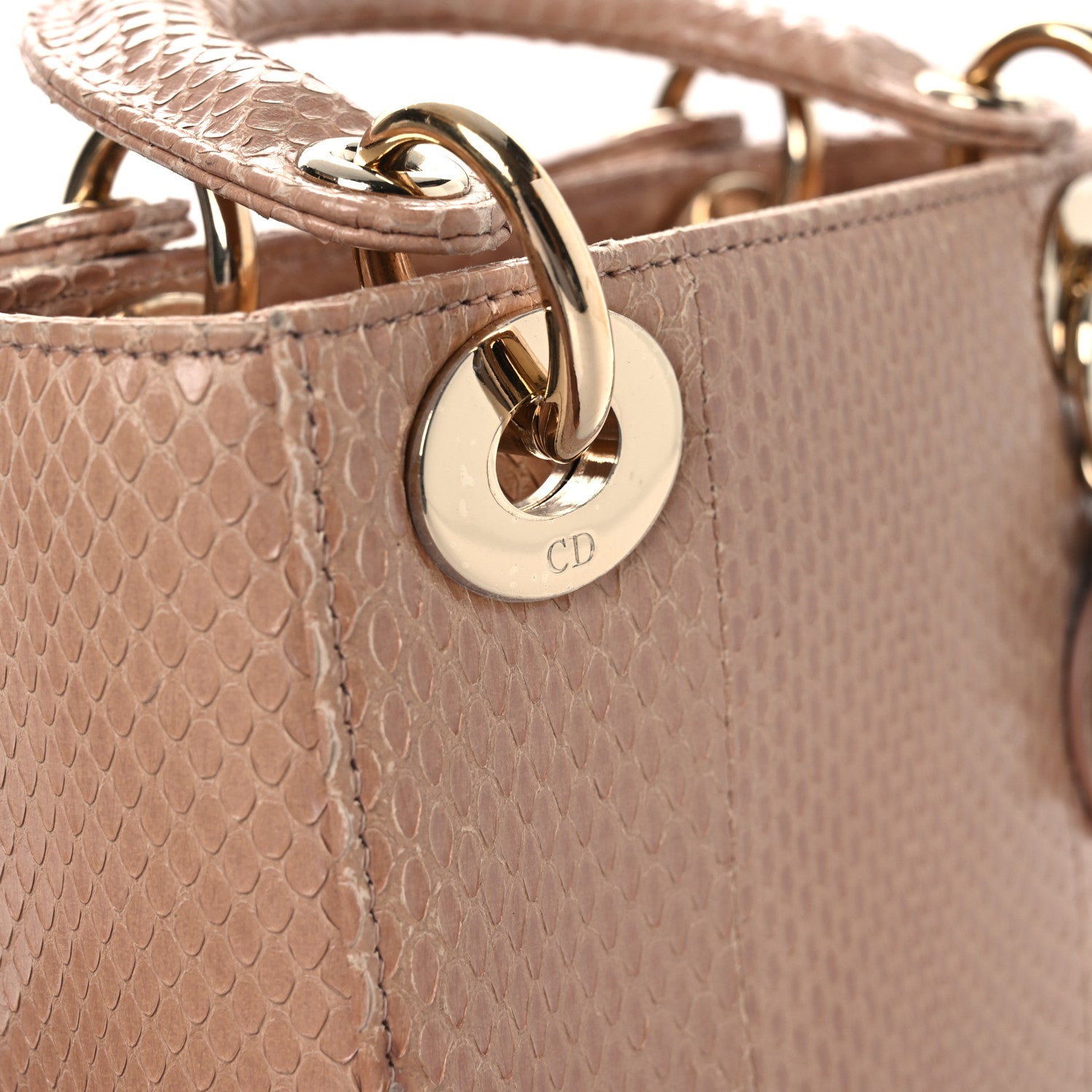 Christian Dior Snakeskin Mini Lady Dior Beige 12 of 14