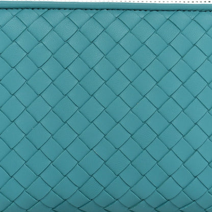 Bottega Veneta Nappa Intrecciato Zip Around Wallet Aqua 9 of 11