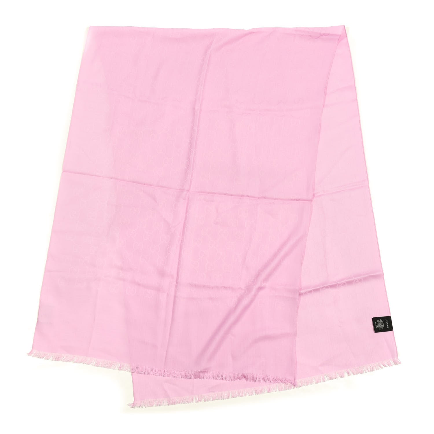 Gucci Wool Silk GG Monogram GGNat Plus Scarf Rose 1 of 3