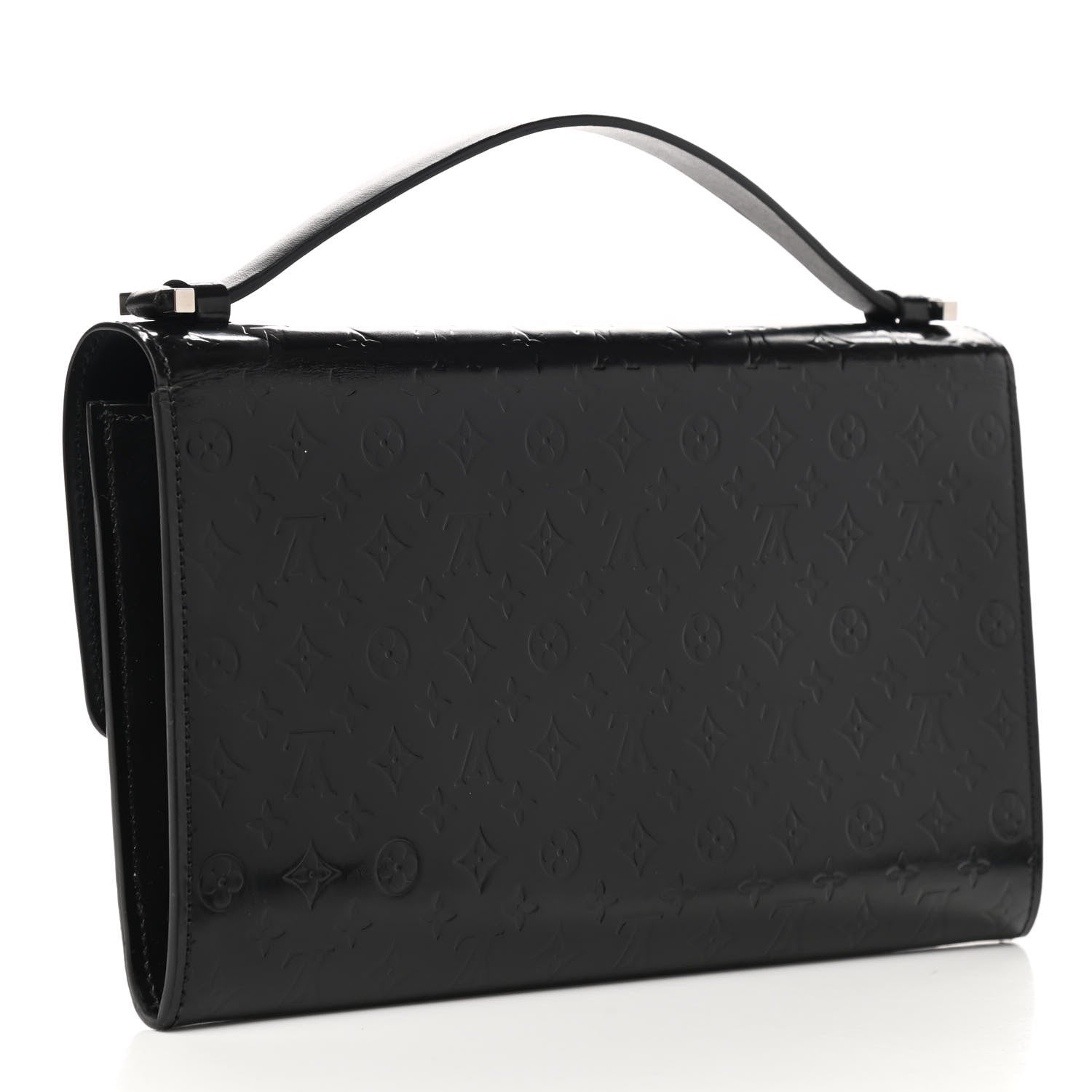 Louis Vuitton Monogram Glace Anouchka Pochette MM Black 3 of 8