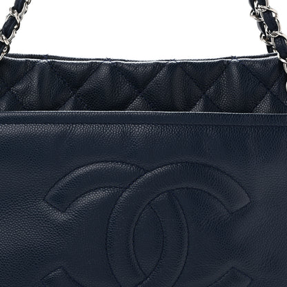 Chanel Caviar Timeless CC Soft Tote Navy Blue 8 of 13