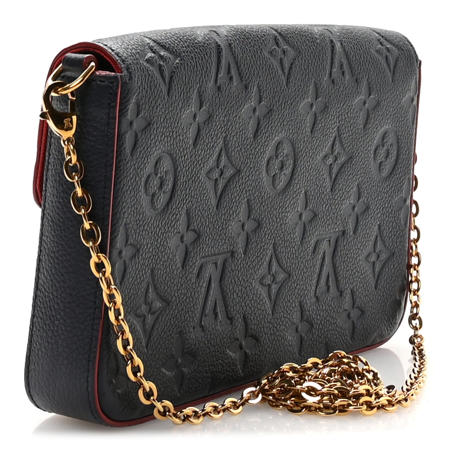 Empreinte Pochette Felicie Chain Wallet Marine Rouge