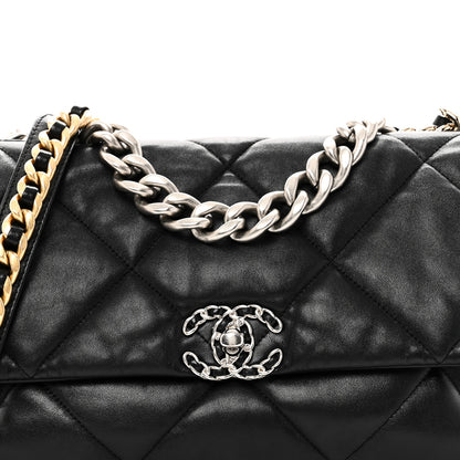 Chanel Lambskin Quilted Large Chanel 19 Flap Black 8 of 10