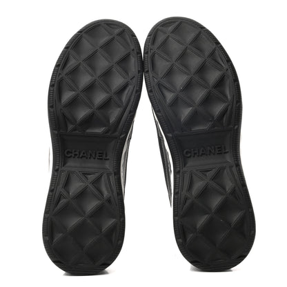 Chanel Velvet Calfskin Mixed Fibers CC Sneakers 40 Black 5 of 8