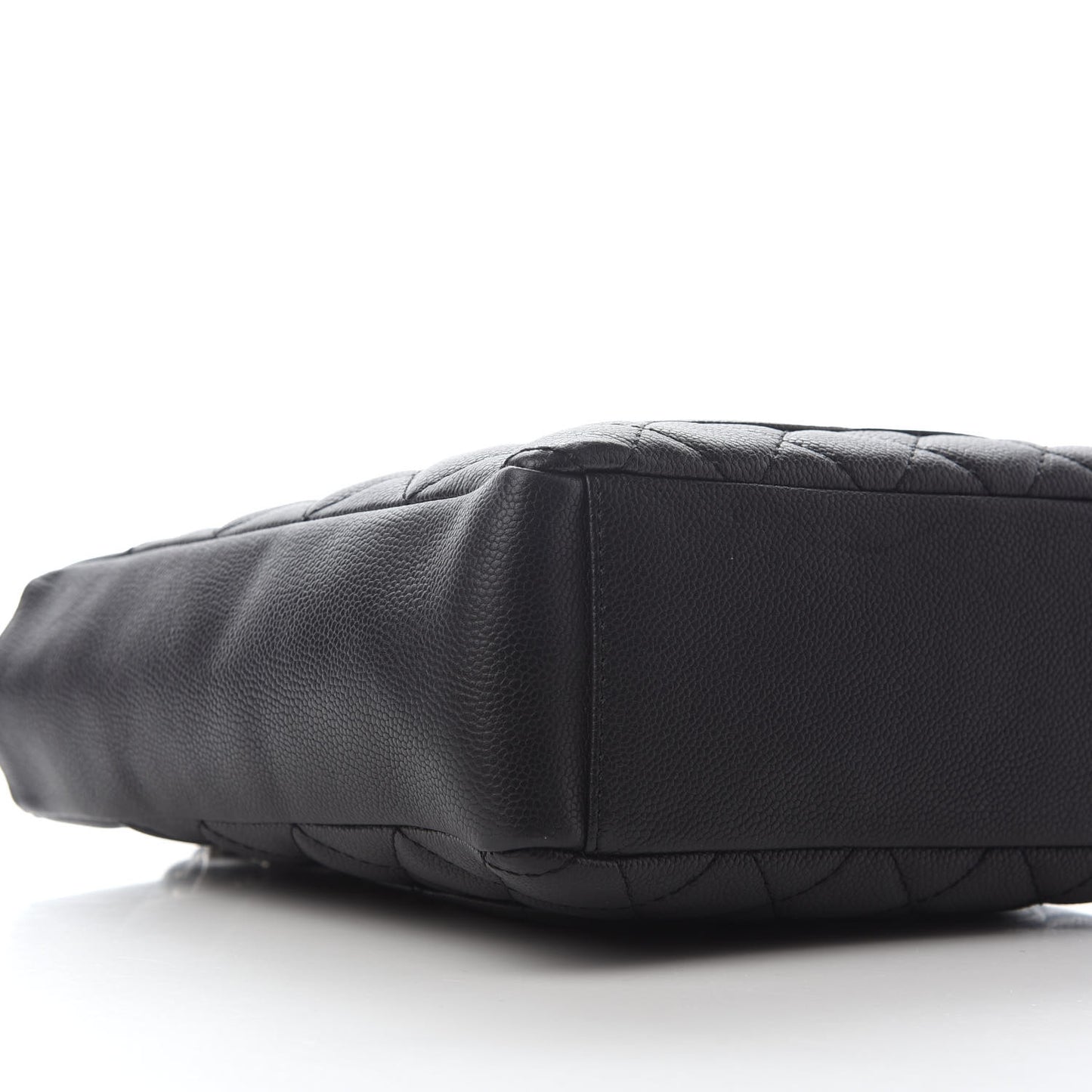 Caviar Quilted Petit Shopping Tote PST Black