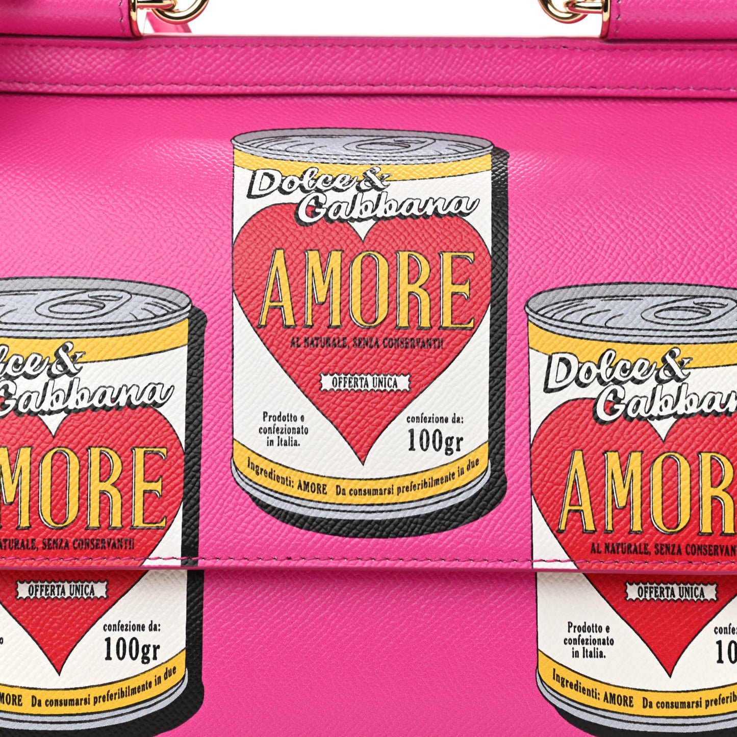 Dauphine Amore Soup Can Print Medium Miss Sicily Satchel Multicolor