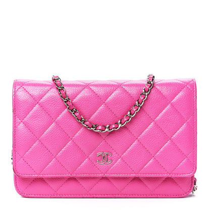 Chanel Caviar Quilted Wallet on Chain WOC Pink 1 of 13