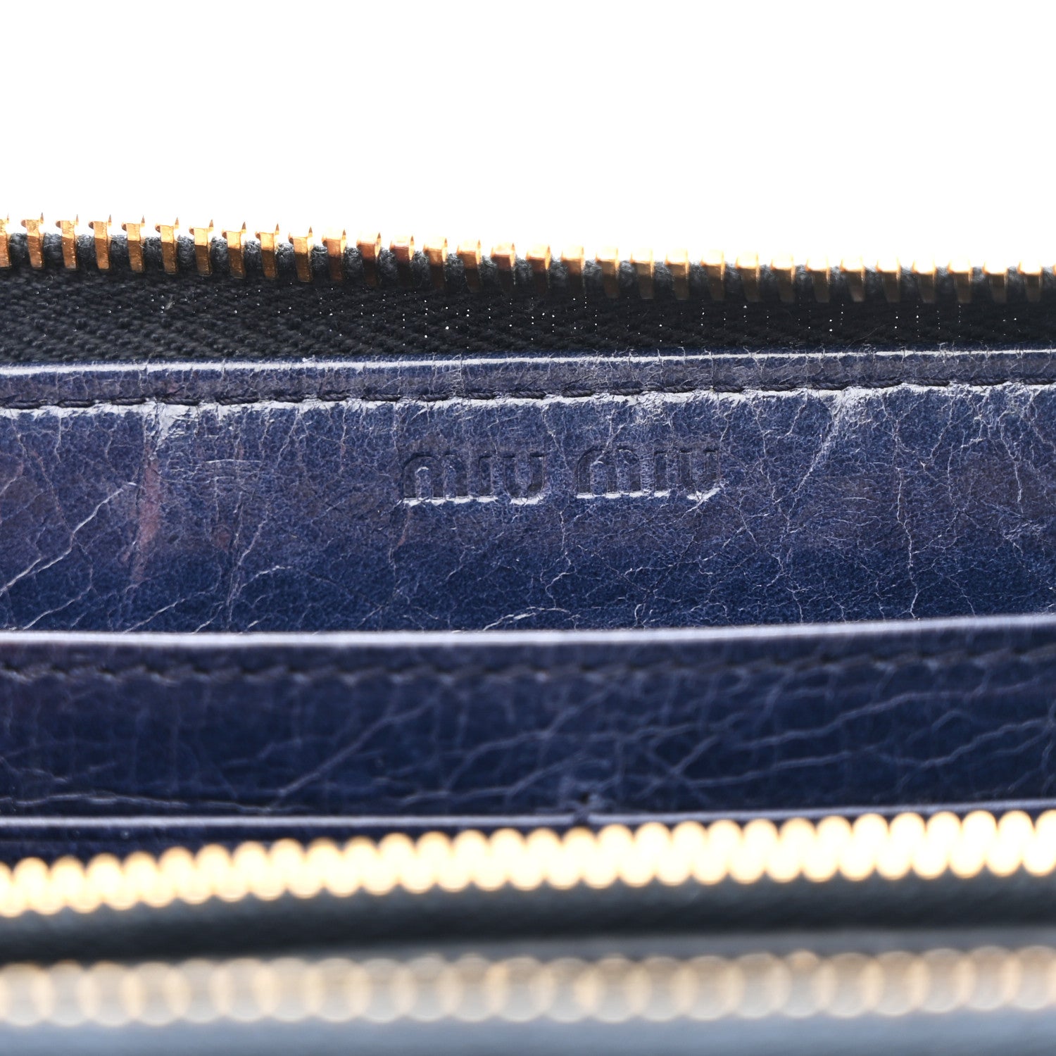 Miu Miu Nappa Matelasse Lux Zip Around Wallet Bleuette 7 of 8