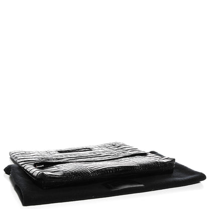 Nancy Gonzalez Crocodile Envelope Convertible Clutch Black 4 of 8