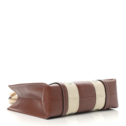 Chloe Calfskin Medium Woody Ribbon Tote Sepia Brown 4 of 13
