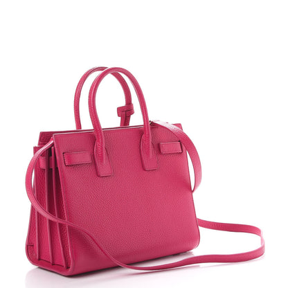 Saint Laurent Calfskin Baby Sac De Jour Fuchsia 4 of 12
