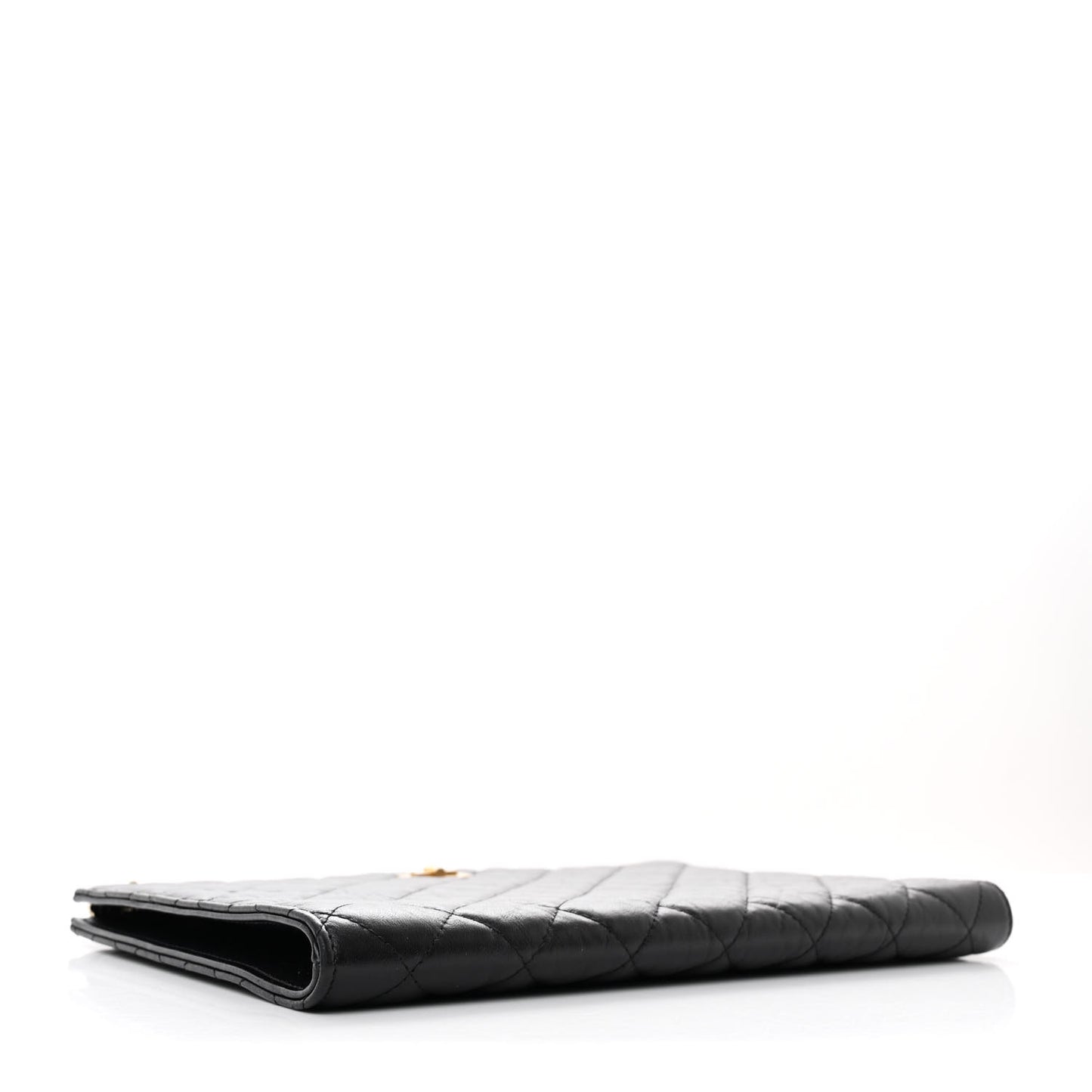 Aged Calfskin Quilted 2.55 Reissue Pouch With Handle Black