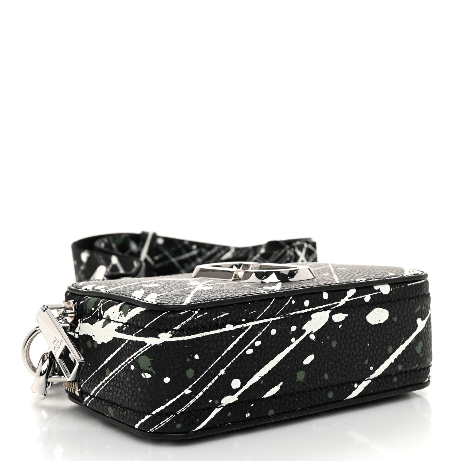 Marc Jacobs Calfskin Paint Splatter Small Snapshot Camera Bag Black Multi 4 of 11