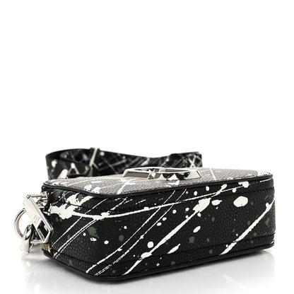 Marc Jacobs Calfskin Paint Splatter Small Snapshot Camera Bag Black Multi 4 of 11
