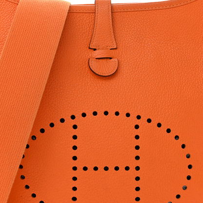 Hermes Taurillon Clemence Evelyne PM Orange 8 of 13