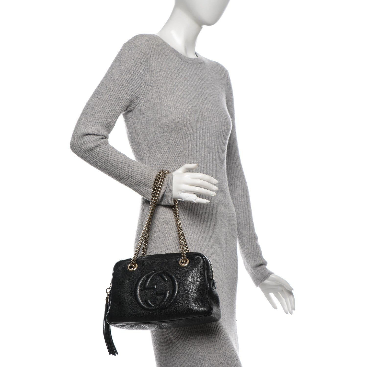 Gucci Pebbled Calfskin Small Soho Bowler Black 2 of 7