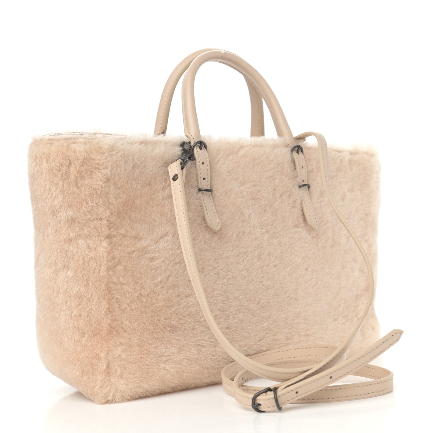 Balenciaga Merino Wool Papier A6 Zip Around Tote Beige Tapioca 3 of 11