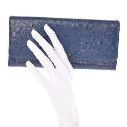 Prada Saffiano Corner Continental Flap Wallet Bluette Cobalto 2 of 13