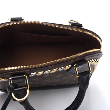 Louis Vuitton Monogram Macassar Studded Alma BB 5 of 9