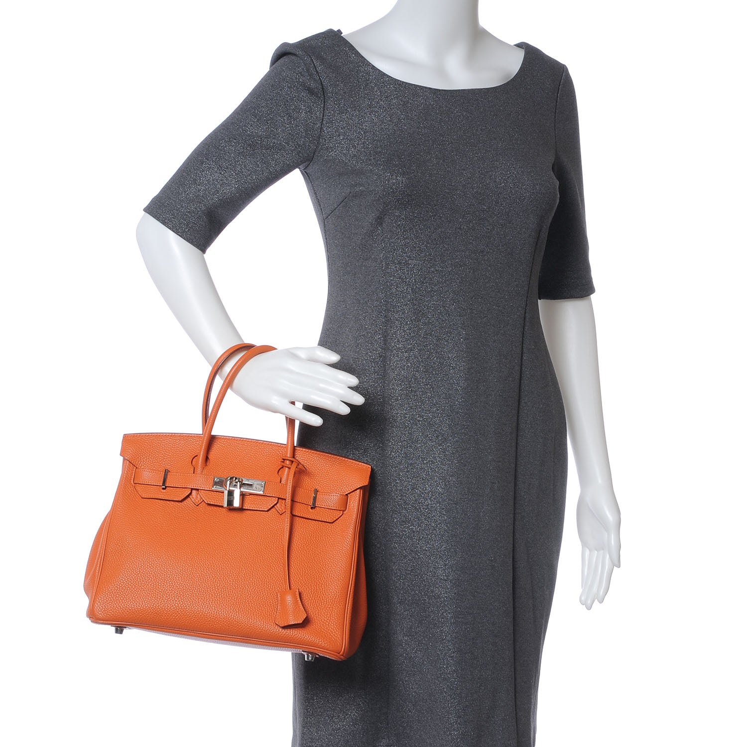 Hermes Togo Shooting Star Birkin 30 Orange 2 of 9