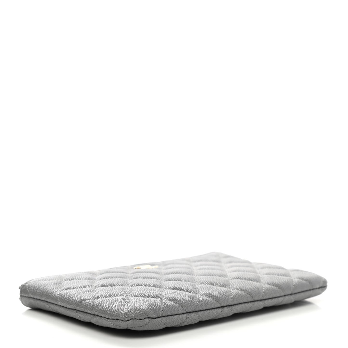 Caviar Quilted Cosmetic Case Grey