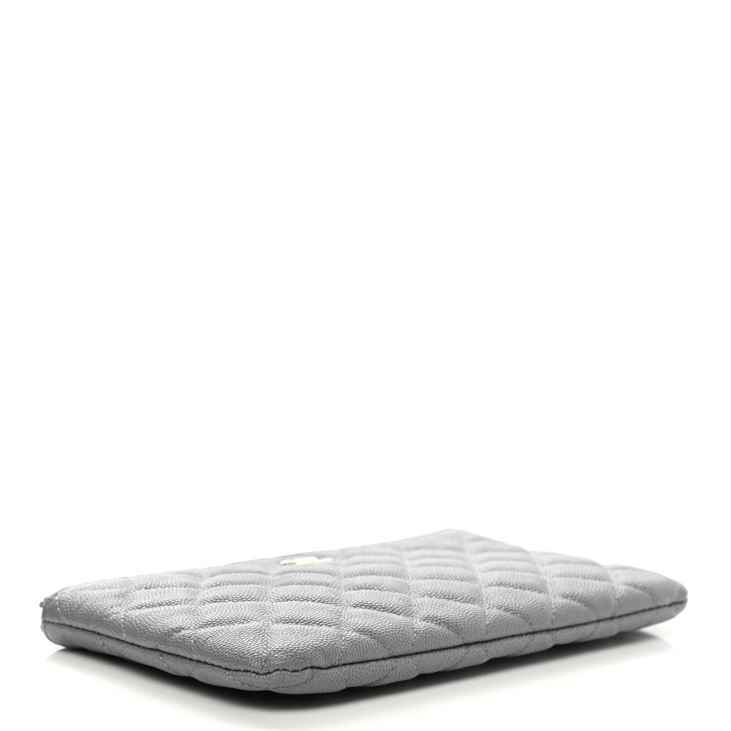 Chanel Caviar Quilted Cosmetic Case Grey 4 of 9