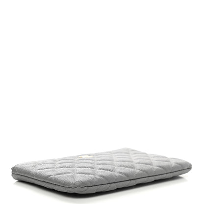 Chanel Caviar Quilted Cosmetic Case Grey 4 of 9