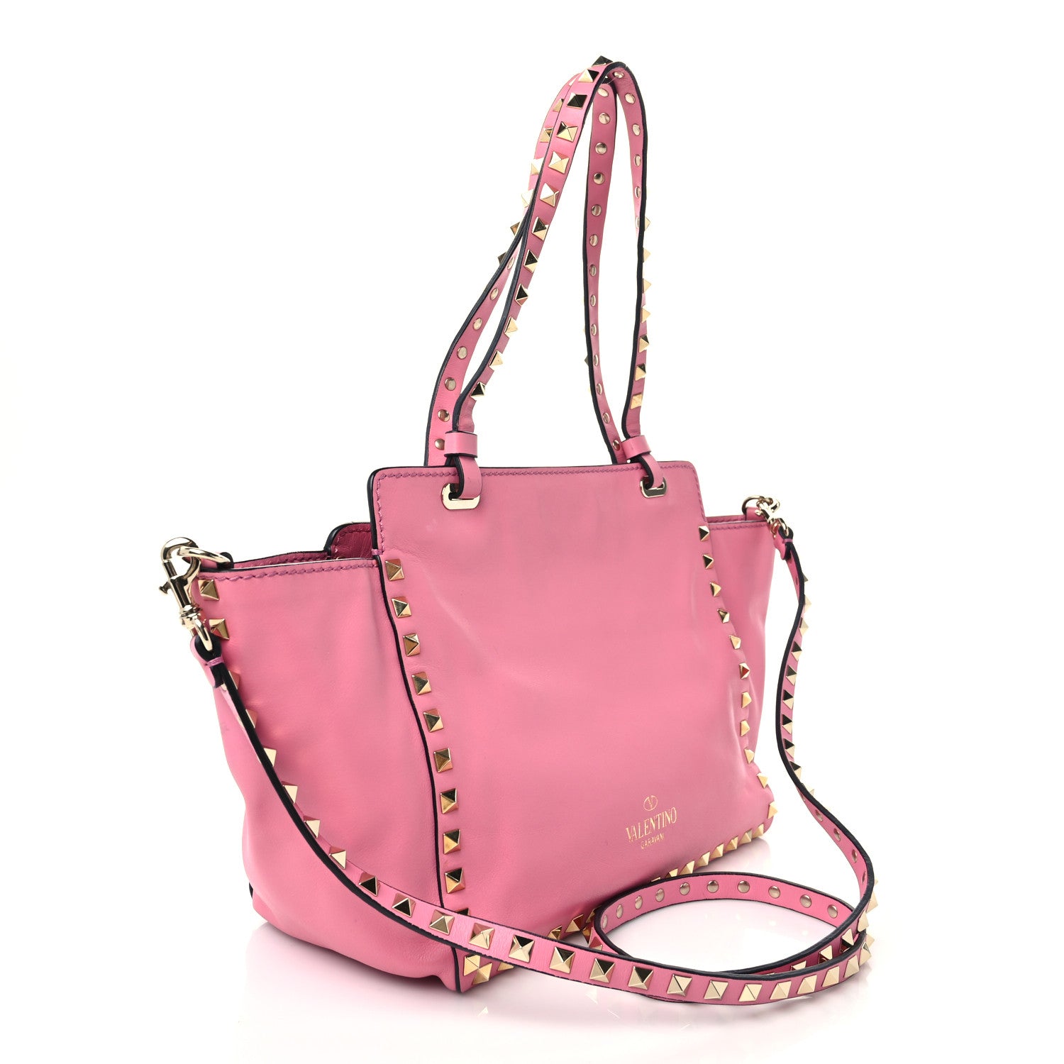 Valentino Garavani Vitello Small Rockstud Tote Ninphea 2 of 10
