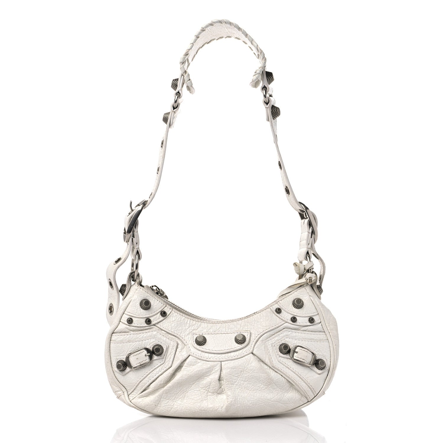 Balenciaga Agneau Arena Le Cagole Shoulder Bag XS Optic White 3 of 20