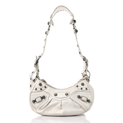 Balenciaga Agneau Arena Le Cagole Shoulder Bag XS Optic White 3 of 20