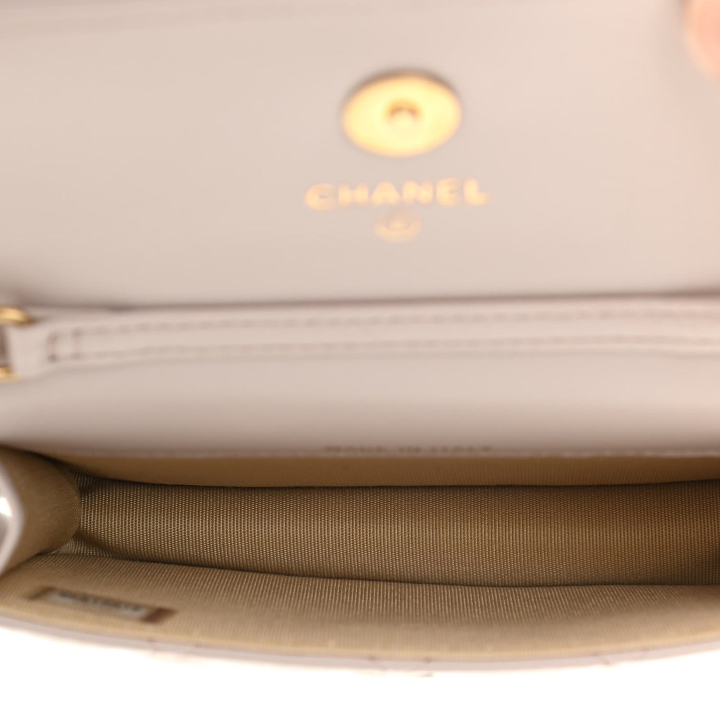 Lambskin Quilted Pearl Crush Clutch With Chain Light Purple