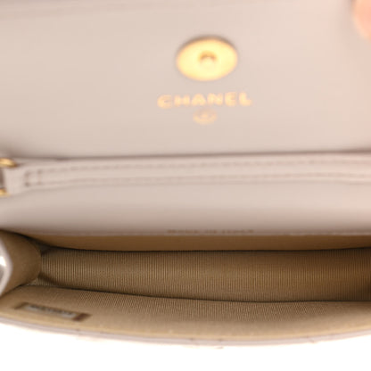 Chanel Lambskin Quilted Pearl Crush Clutch With Chain Light Purple 4 of 7