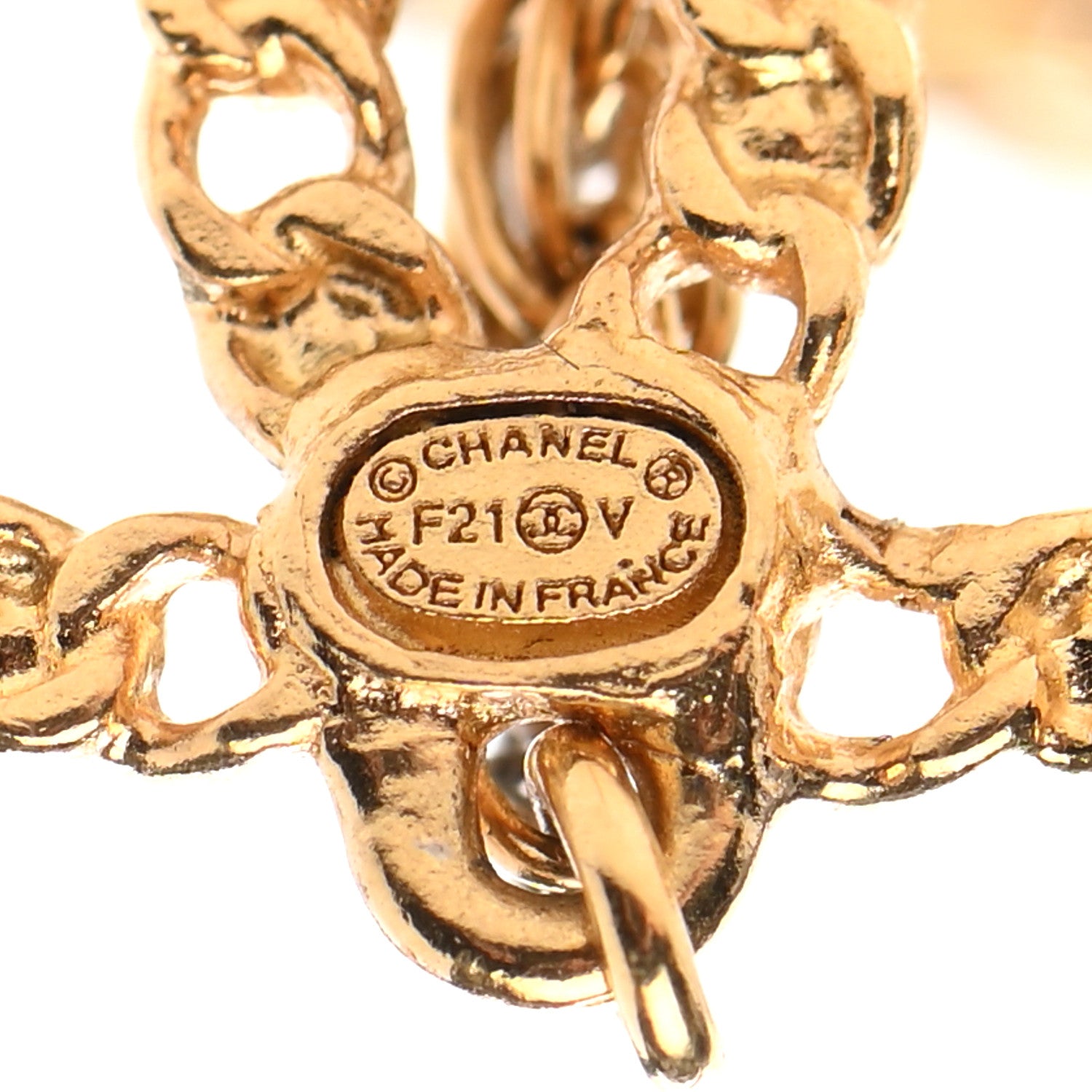 Chanel Crystal CC Chain Cuff Single Earring Gold Silver 4 of 4