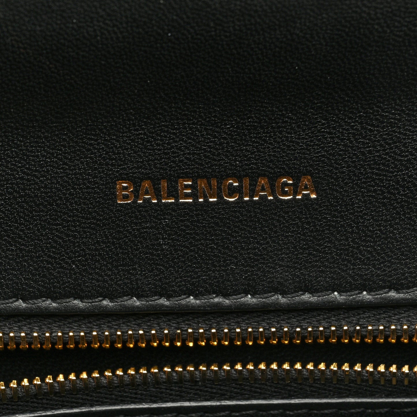 Shiny Calfskin Crocodile Embossed Small Hourglass Top Handle Bag Black