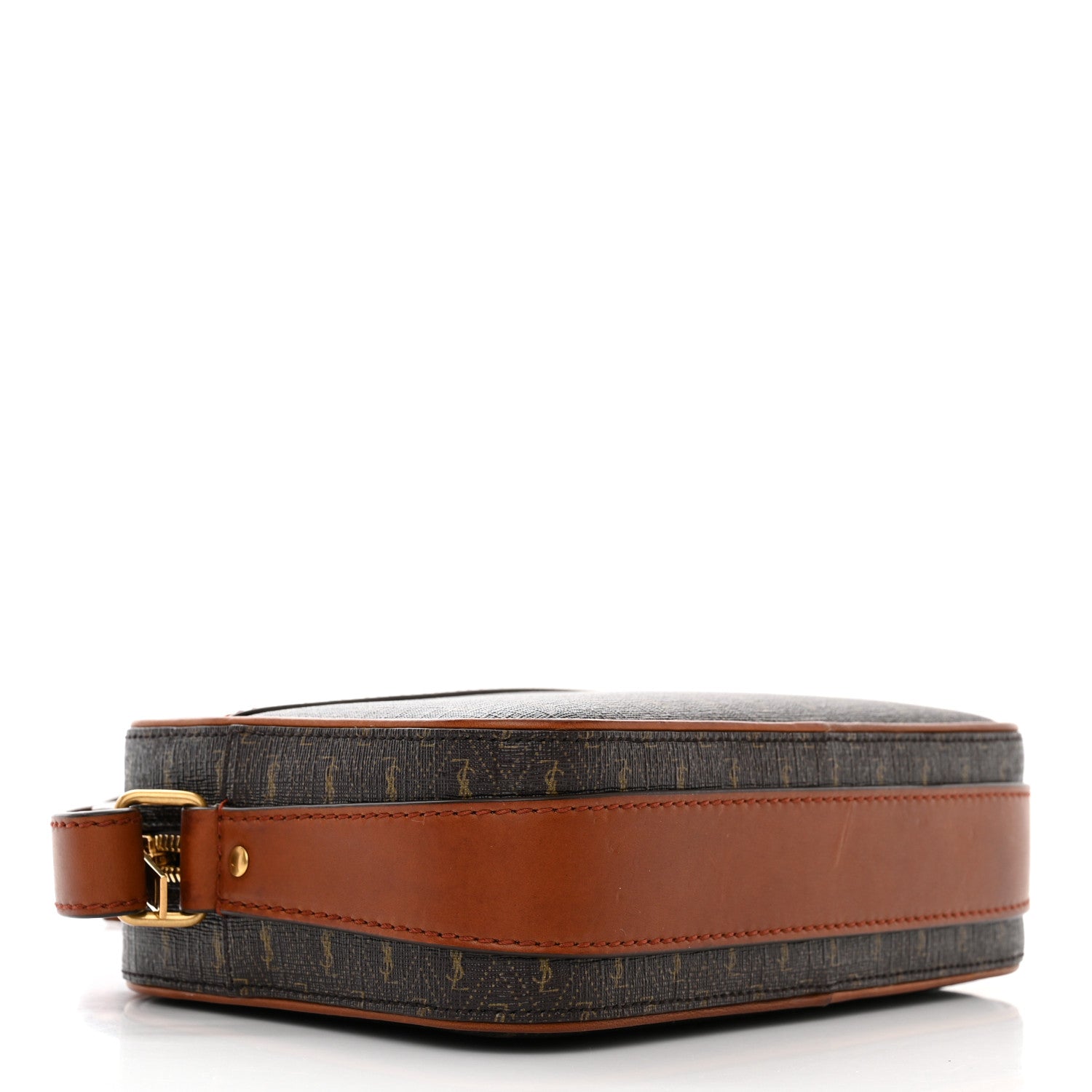 Saint Laurent Canvas Smooth Calfskin Le Monogramme Camera Bag Chestnut 4 of 11