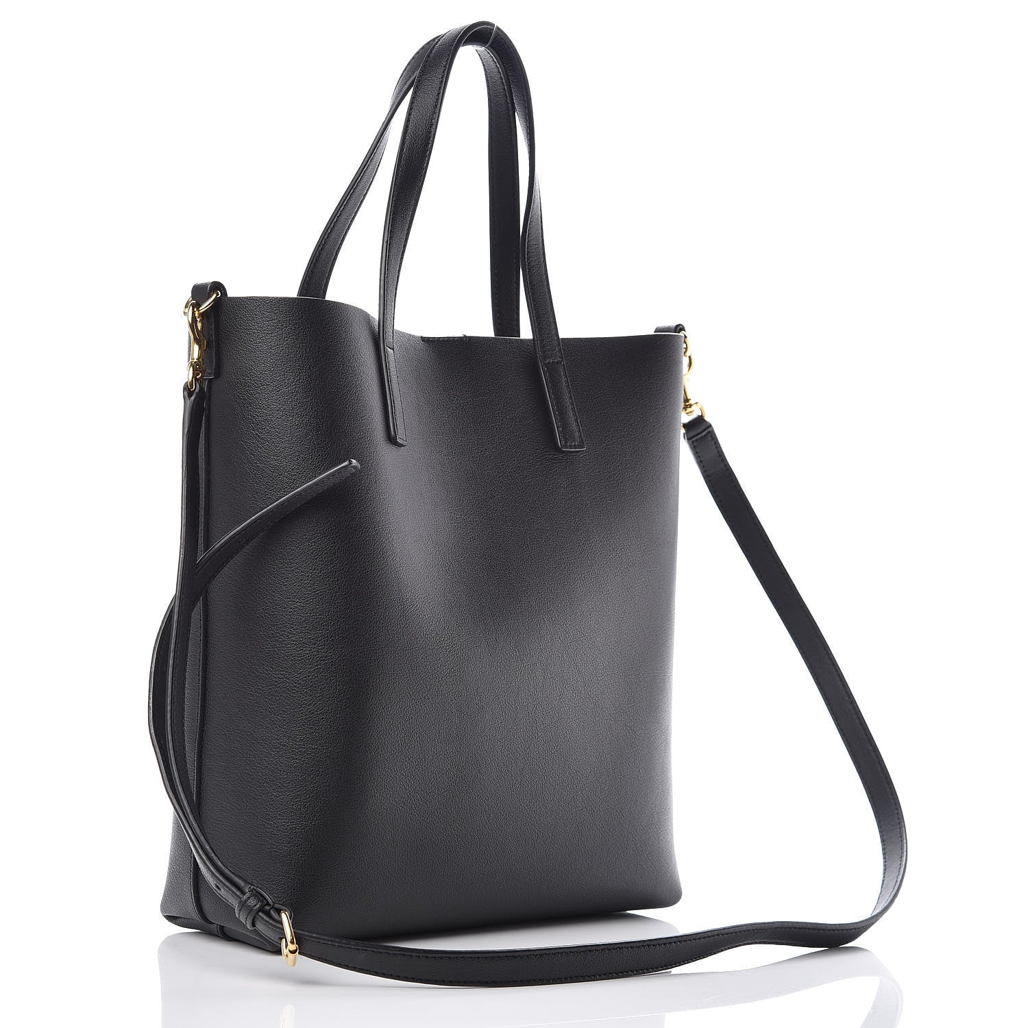 Saint Laurent Calfskin Toy Shopping Tote Black 3 of 9