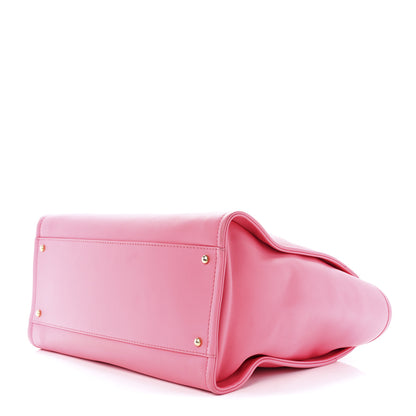 Chanel Calfskin Medium Deauville Tote Coral Pink 10 of 14
